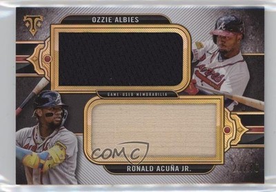 2024 Triple Threads Dual Jumbo Relics 23/48 Ozzie Albies Ronald Acuna Jr 1co7