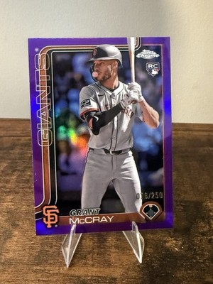 2025 Topps Chrome - Grant McCray #116 Purple Refractor /250 (RC)