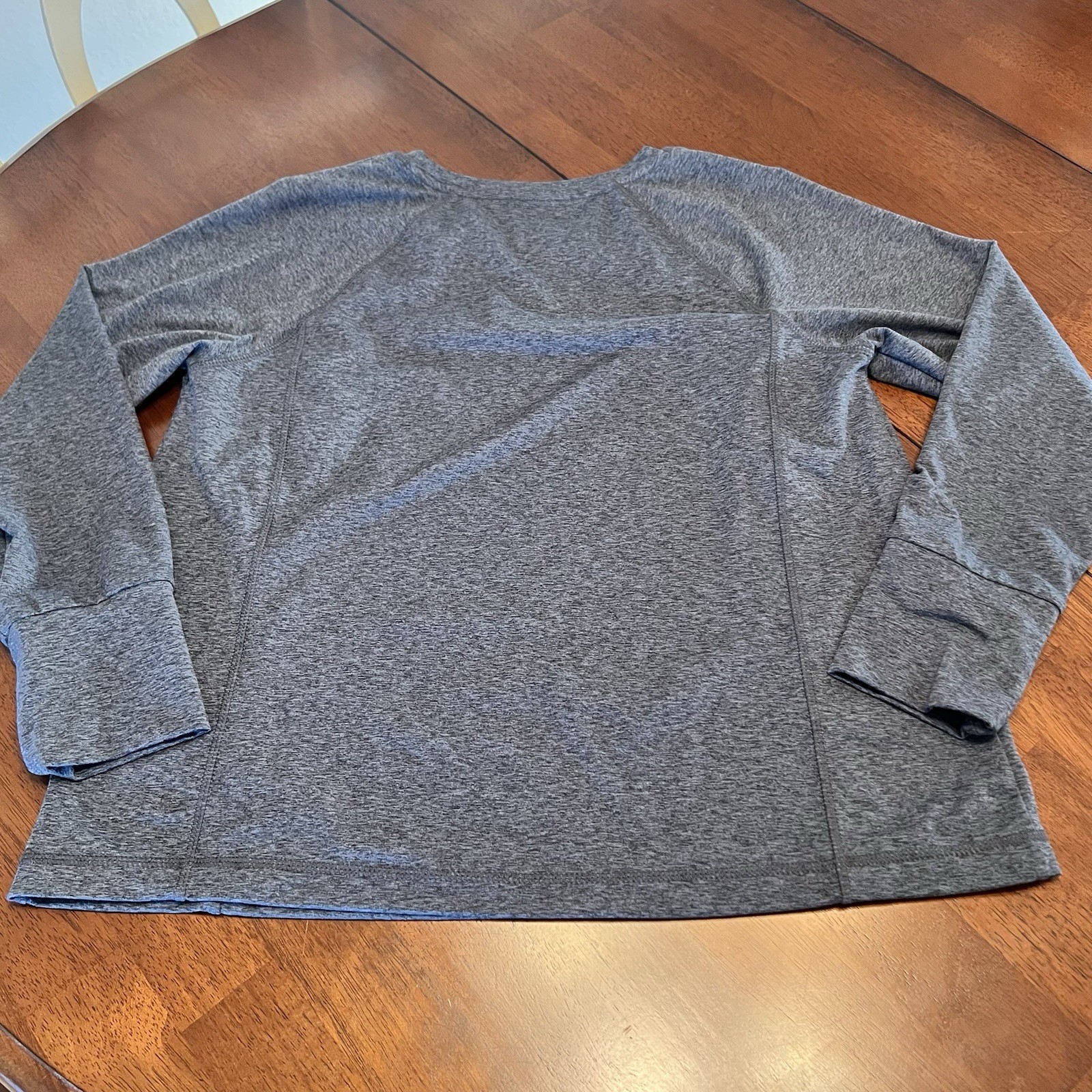 J Jill Fit Supreme Stretch Crew Neck Shirt Women Petite Small Long Sleeve Gray