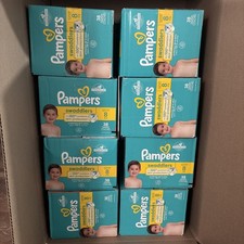 Pampers Swaddlers Disposable Diapers 46lb Size 8 - 8 Box -38 Pc Each