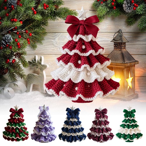 DIY Crochet Christmas Tree Kit for Beginners –Christmas Tree Knitting Kit Craft - Picture 3 of 26