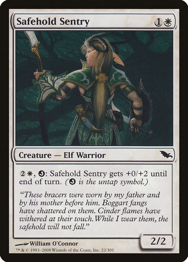 2008 Magic: The Gathering: SHM - Safehold Sentry (#22, Common, Lightly Played)