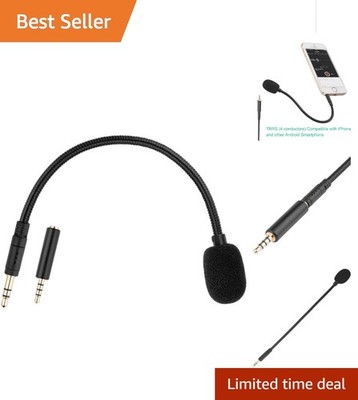 Compact Detachable 3.5mm Microphone with Flexible Hose for Ultimate Convenience