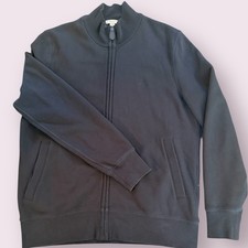 BURBERRY BRIT Men  s Black Full Zip Mock Neck Sweatshirt Jacket Fleece Lined XL