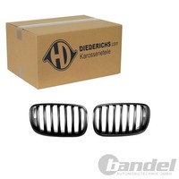 Diederichs KÜHlergrill Grill SET Nieren Schwarz Passend FüR BMW X5 E70 X6 E71