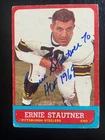 Ernie Stautner Autographed 1963 Topps Football Card #129 Steelers HOF