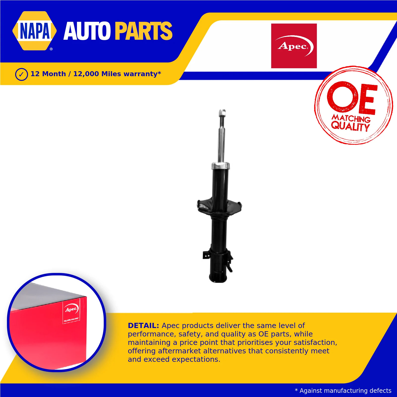 Shock Absorber (Single Handed) Front Left ASA1775 Apec 4160286G50 4160286G70 New