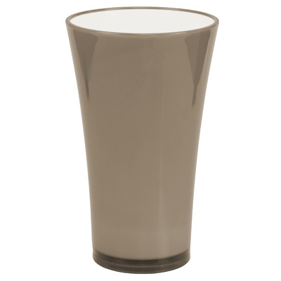 Elegante Blumenvase  Fizzy  Ø13,5cm H20cm in Platingrau aus Kunststoff