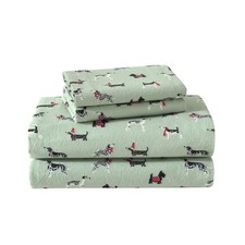 Laura Ashley Home Kitchen King Flannel Bed Linen Set Green Elegant Design