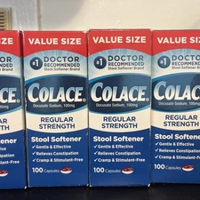 Colace Regular Strength Stool Softener Capsules, 100mg, 100-Count Capsules