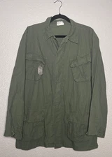 Rothco  Vintage Vietnam Fatigue Rip-Stop Shirt Men's Medium Green Army Military