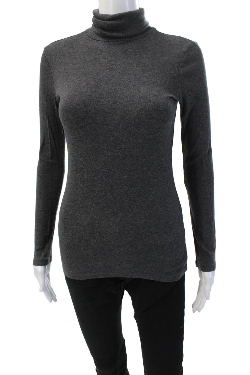 Splendid Womens Basic Long Sleeve Turtleneck Dark… - image 1