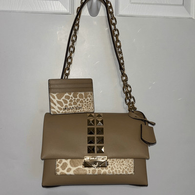 NWOT Michael Kors Cece medium studded purse bag crossbody/shoulder + wallet calf