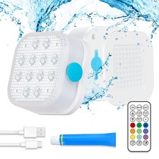 Homly Rechargeable Submersible Pool Lights with Remote, Waterproof Underwater
