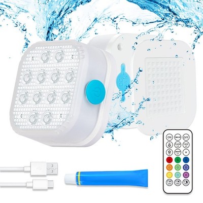 Homly Rechargeable Submersible Pool Lights with Remote, Waterproof Underwater
