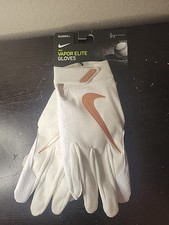 NIKE VAPOR ELITE BASEBALL BATTING GLOVES WHITE - SIZE: LARGE