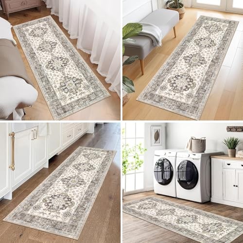 Alfombra de corredor vintage 2x6, alfombra de área envejecida de granja, alfombra lavable corredor, - Imagen 7 de 7