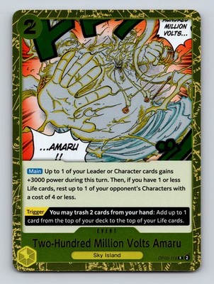 One Piece Card Game OP05-115 R Two-Hundred Million Volts Amaru Green Event Rare