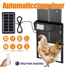 Automatic Chicken Coop Door Included Solar LCD Timer Light Sensor Remote AU