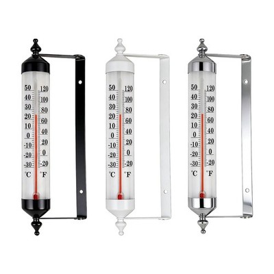 Außenthermometer Wetterfestes Temperaturmessgerät Outdoor Dekoration Metall PP