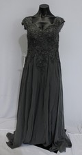 Azazie Women's Amethyst A-Line Chiffon Dress LB3 Steel Gray See Description 