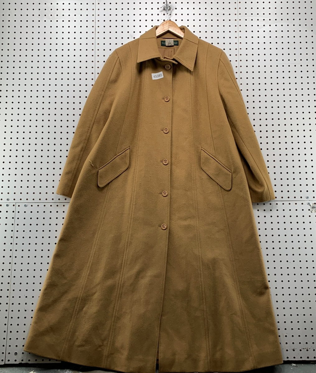 Harve Benard Wool Trench Coat Womens 16 Camel Swing Overcoat