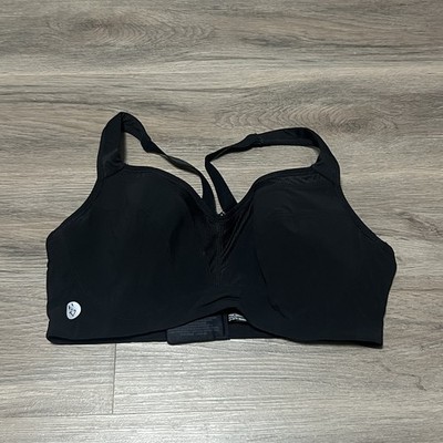Torrid Active 40D Bra Black Mid Impact Underwire Sports Bra Adjustable Racerback