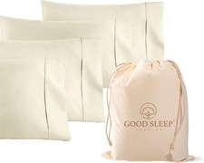 1000 TC Ivory Standard Pillowcases Set of 4 100 Egyptian Cotton Pillow Cases
