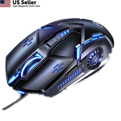 CHONCHOW Gaming Mouse - Wired, 6 Buttons, 4 Adjustable DPI Up to 3200 Black 