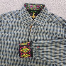 Robert Graham Flip Cuff Long Sleeve Button Up Shirt Men's Size Medium