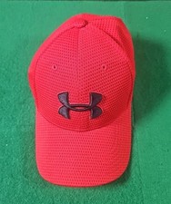 Under Armour UA Classic Embroidered Red/Balck Hat Cap / Fitted L/XL / 1289146