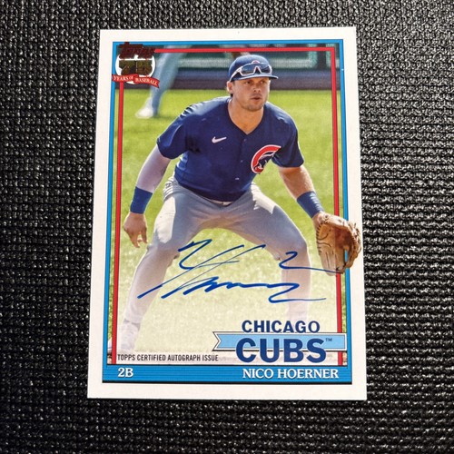 2026 Topps Series 1 Nico Hoerner 1991 Topps Baseball Autographs (RAW)