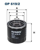 Filtron ÖLfilter OP 619/2 FüR Toyota