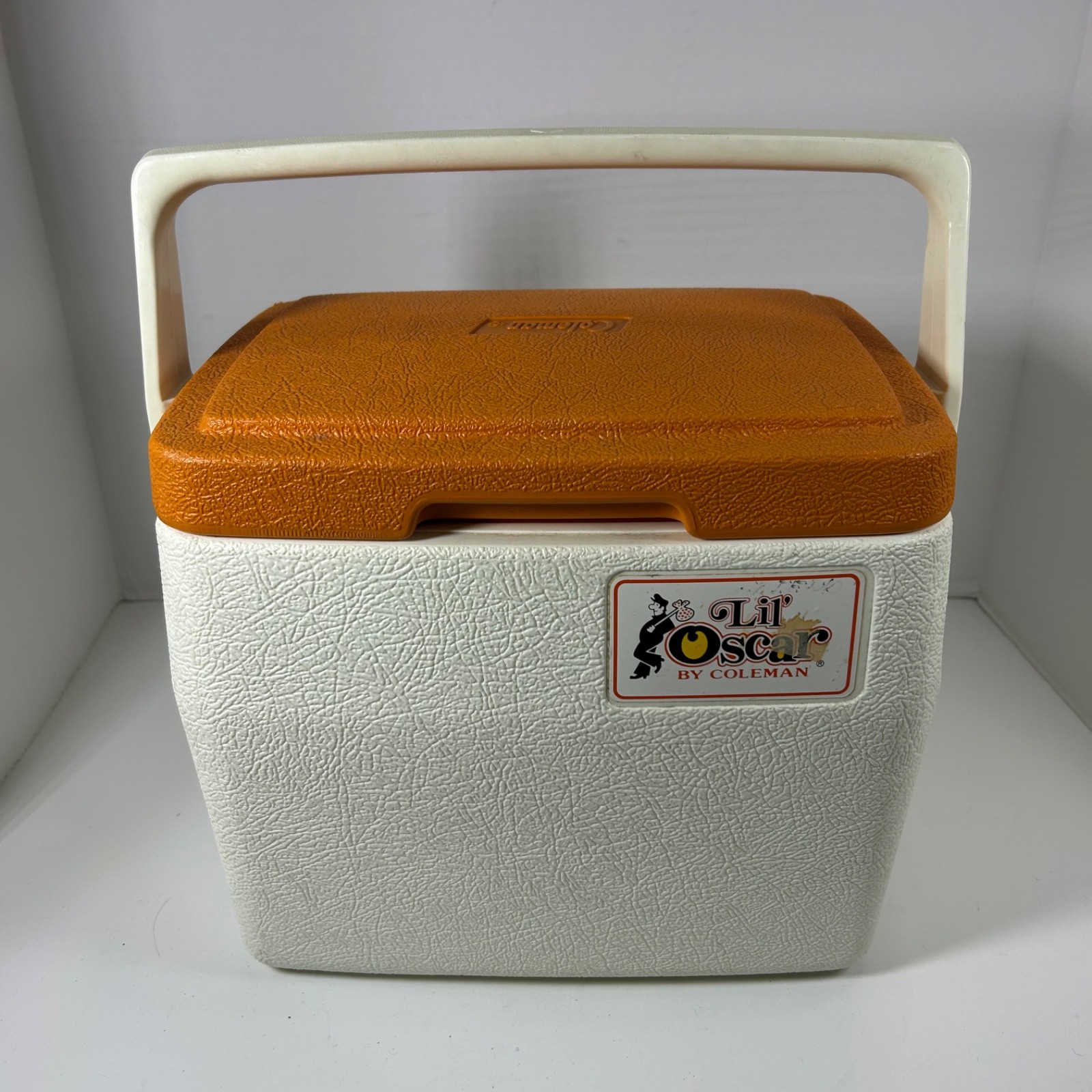 Vintage 1979 Coleman Lil' Oscar Orange Top Cooler #5272 Made in the USA