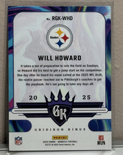Panini Donruss Football 2025 Will Howard Steelers Rookie Gridiron Kings RGK-WHD