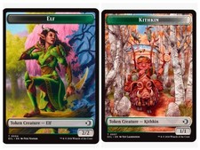 Elf \ Kithkin Token | MTG ECL | 2/2 Elf | 1/1 Kithkin | DFC | NM