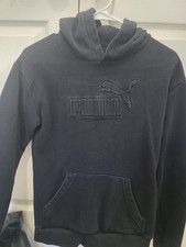 PUMA Youth Black Sweatshirt Hoodie See Photo For Measurements Missing Tag