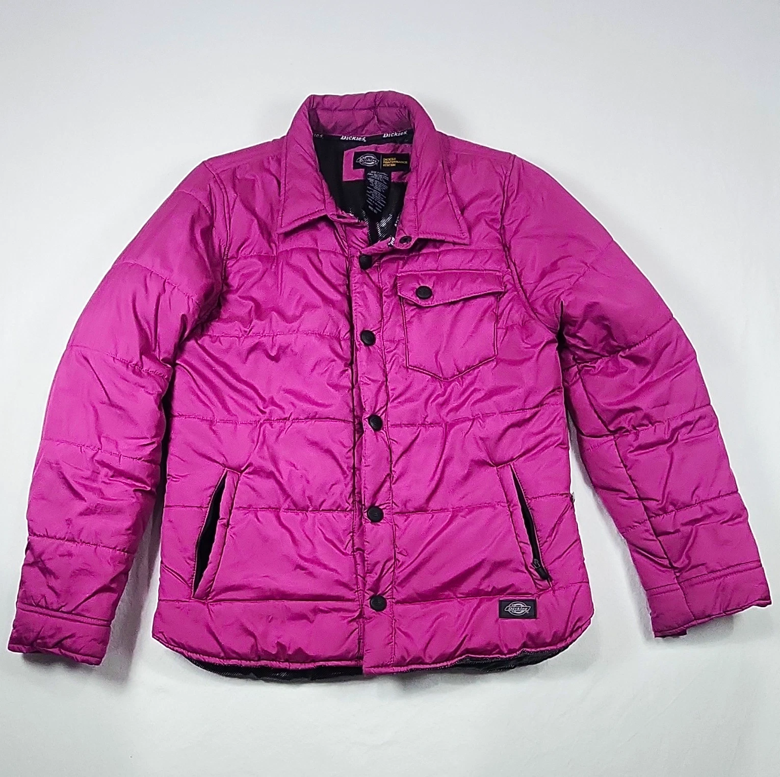 Dickies Performance System Pink Insulated Puffer Jacket Snap Front womens M image 1