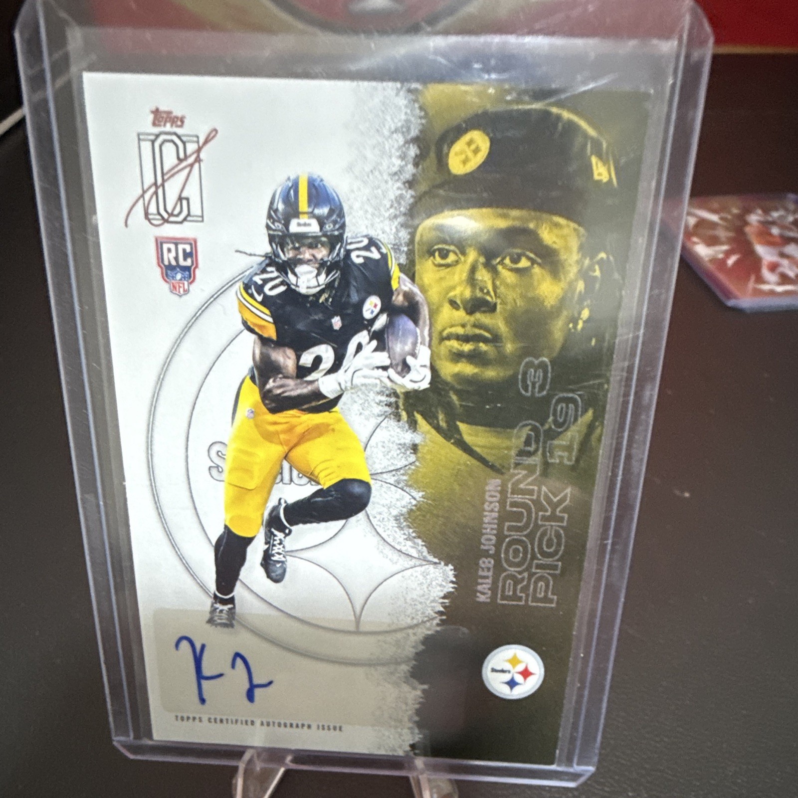 Topps 2025 Signature Class Kaleb Johnson Pittsburgh Steelers #114 RC Auto