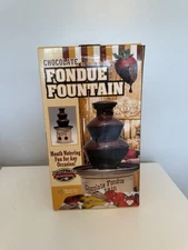 Nostalgia Electrics Chocolate Fondue Fountain Stainless Steel CFF-884 NEW In Box
