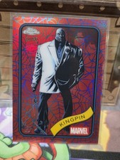 2025 Topps Chrome Marvel #164 Kingpin Blue & Red Spider Web Refractor #'d 51/62