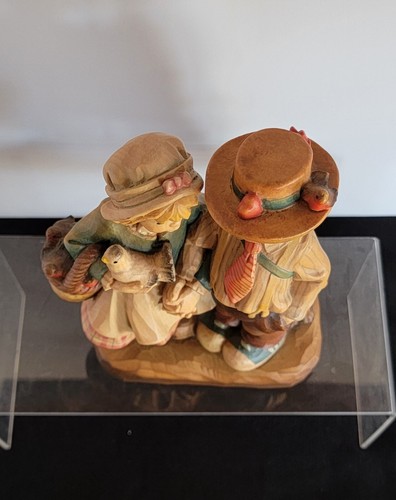 8" Anri Juan Ferrandiz "SPRINGTIME STROLL" Wood Carving With Box Only 750 made - Picture 4 of 8