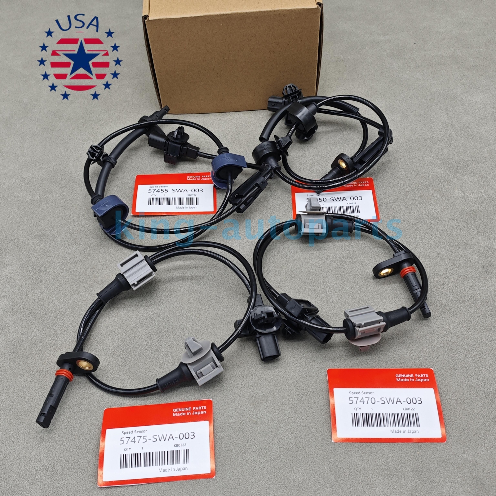 New ！4× Front & Rear ABS Wheel Speed Sensor For Honda CRV 2007-2011