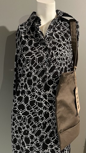 Vintage 70s Just Mort Polyester Black & White Dress 10 Medium Long Sleeve Cool! - Picture 15 of 15