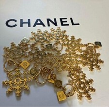 CHANEL Charm Holiday Limited Edition Novelty 2024 Snowflake set of 10 gold color