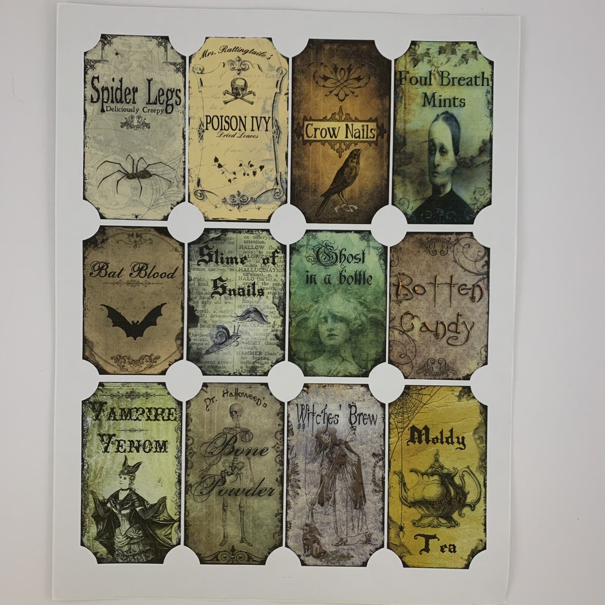 Vintage Potion Bottle Labels