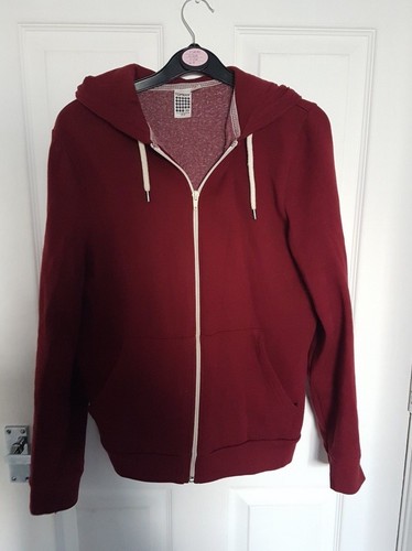 Topman Cotton Zip Up Hoodie Jumper Top 