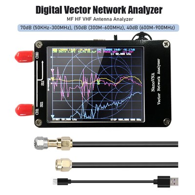 Handheld Touching Screen Nano VNA Vector Network Analyzer 50KHz-900MHz Y2H2