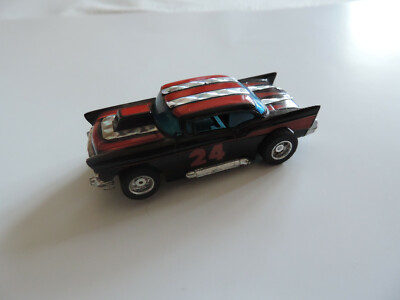 TYCO '57 Chevrolet Hardtop, blk/red/chrome, HP7, neu, Faller Tomy AFX Aurora