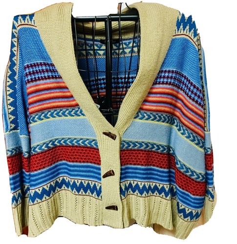 Boho Tribal Aztec Cardigan Sweater 
